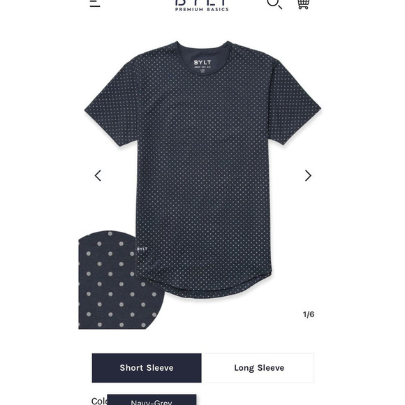 Men’s BYLT Dotted Drop-Cut Lux Shirt / S- Large - Picture 8 of 12